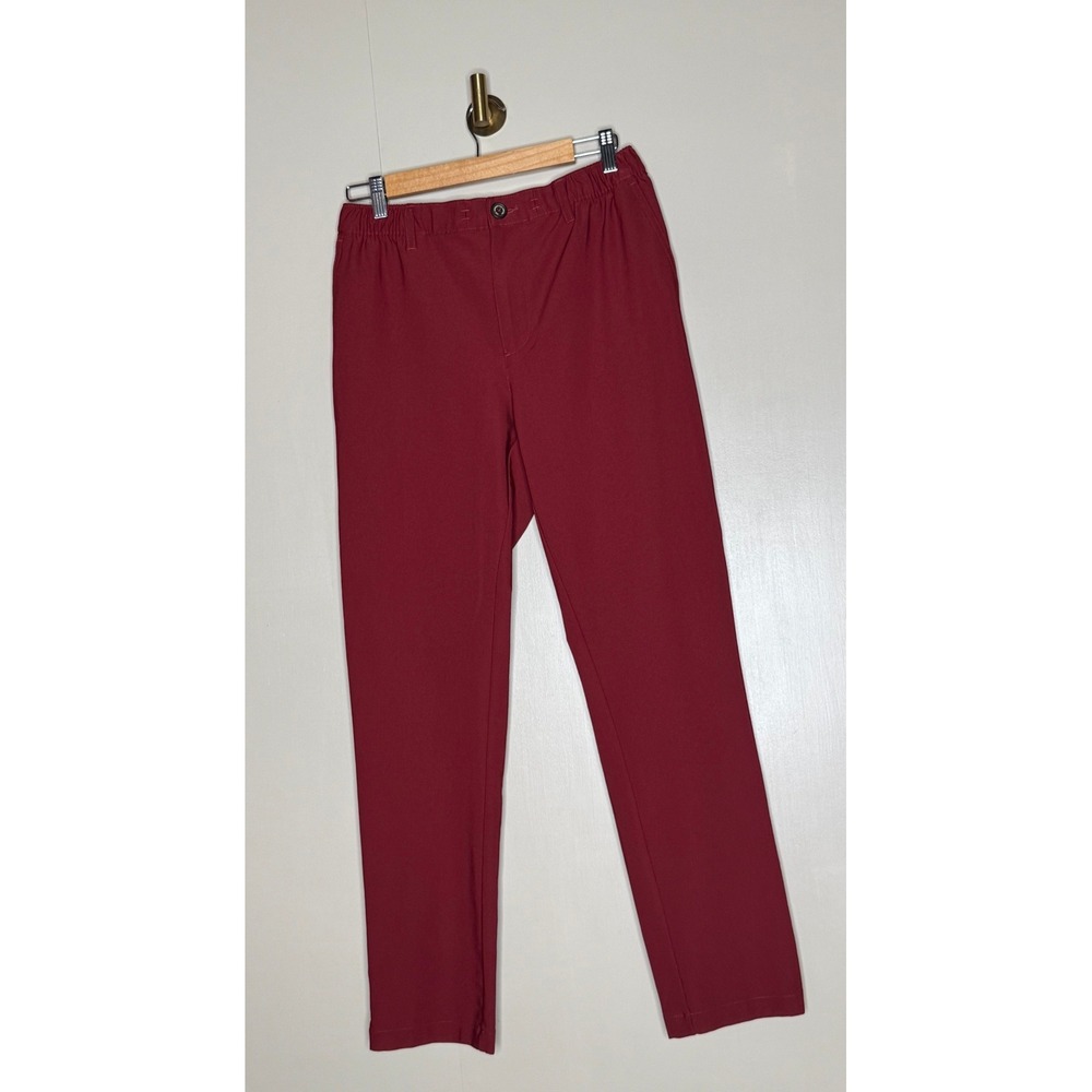 Chubbies Burgundy Performance Golf Pants Elastic Waist Stretch Chinos M